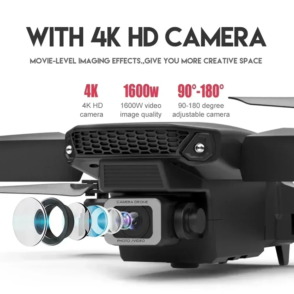 E88 Pro WIFI FPV Drone Wide An - огляд і ціна Drone Camera 4K
